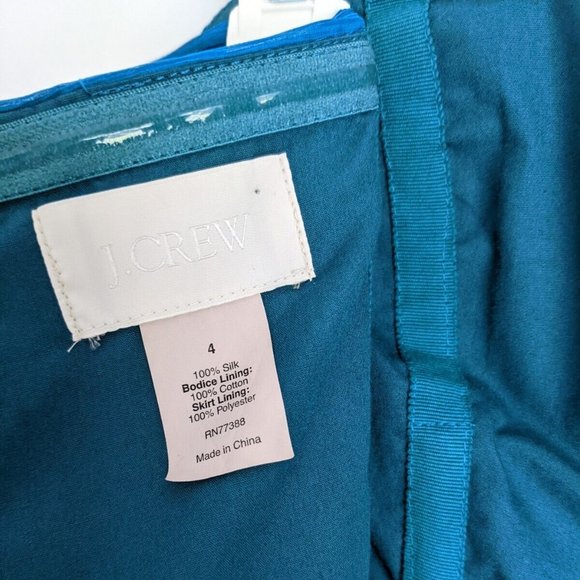 J Crew Cocktail Dress, Sz 4, Teal, Homecoming, Prom - Picture 3 of 3